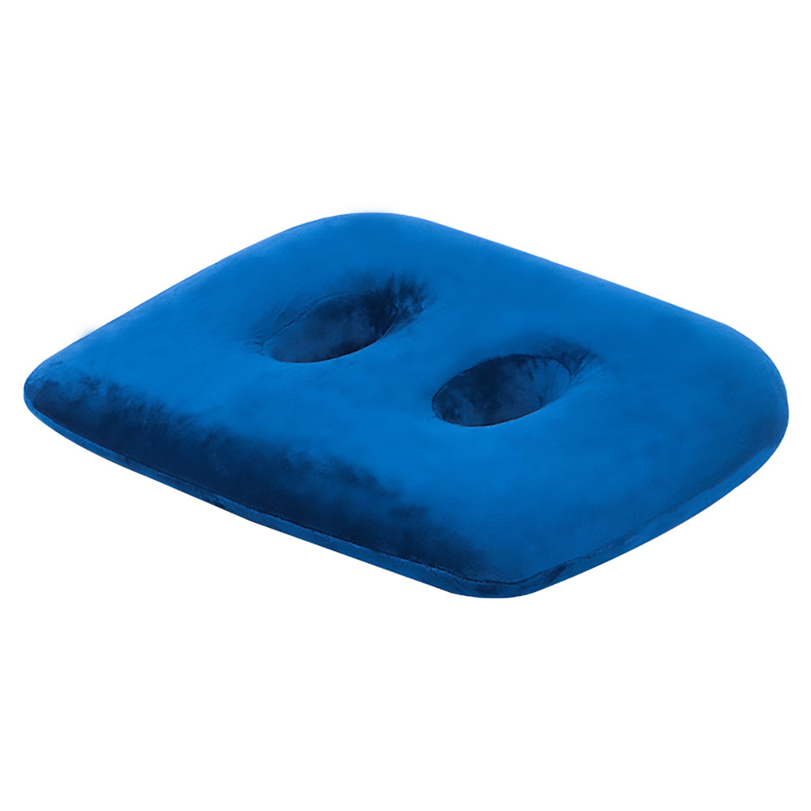 Cojín de espuma viscoelástica para silla de oficina/coche con dos agujeros para cojín de asiento trasero, alivio de huesos sentados, espalda baja, isquiotibiales, caderas, tuberosidad isquial,