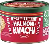 KOREAN STREET Halmoni Kimchi Canned 160g, Original Coréen Conserve Chou Chinois Pimenté, C...