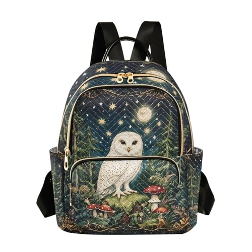 Image of ALAZA Beautiful Owl Forest Small Backpack Purse for Women Travel Bag Fashion Daypack Back Pack Shoulder Bag