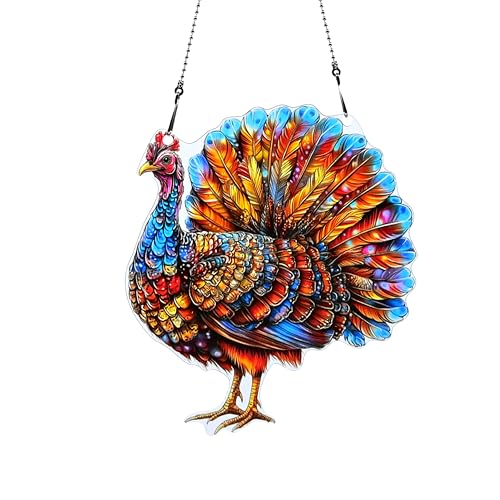 Thanksgiving Turkey Ornaments Colorful Window Hanging Decorations Home Wall Decor