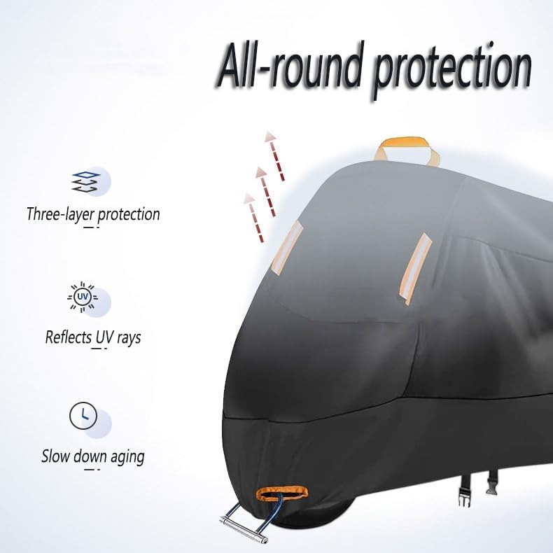 Housse Moto Pour Triumph Scrambler 400 X (Sport) 2024, Housse Protection,Housse Moto Impermeable,Protection Au Pluie Poussière,Bache Moto,avec 7 Bandes Réfléchissantes,L(220 X 95 X 110 Cm