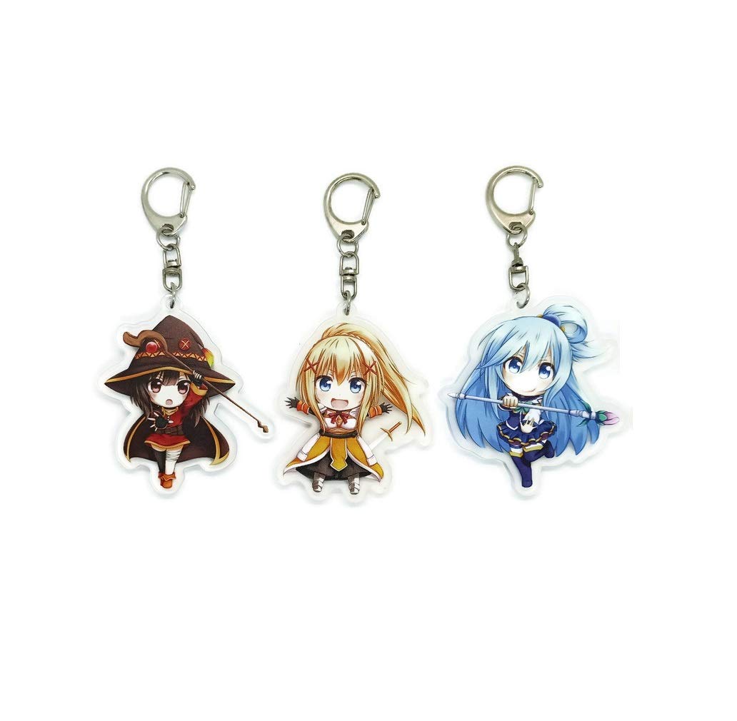 EBTY DREAMS Inc. - Set of 3 KonoSuba Acrylic Keychain Megumin, Aqua, Darkness