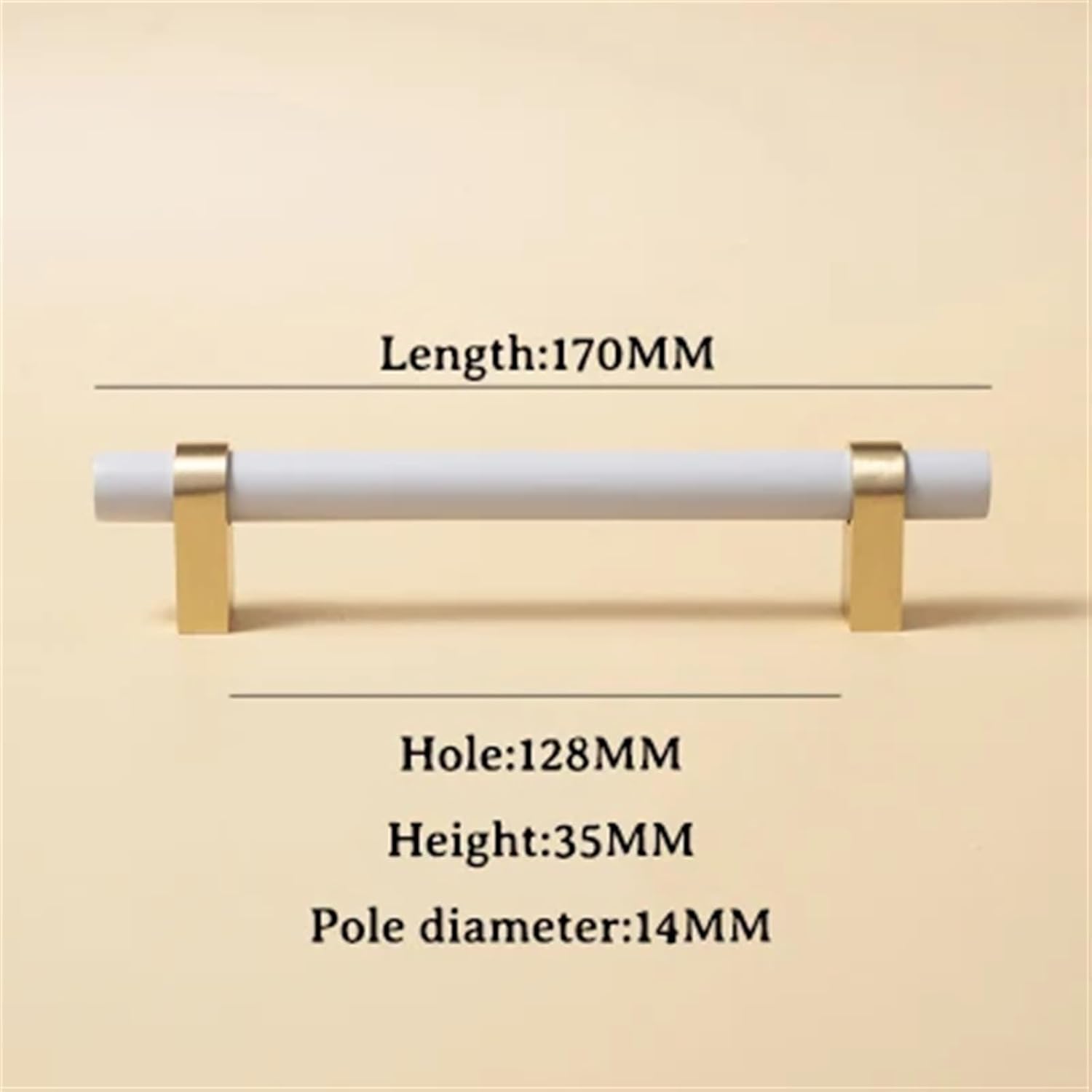 Nordic Macaron/Wood+Brass Cabinet Long Handle Drawer Handle Furniture T Bar Kitchen Handle Pink Handle Hardware Dresser Knobs 1Pcs (Color : Pink-160mm)