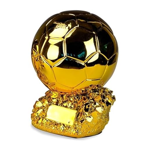 SUSANMAISON Golden Ballon - Trofeo de premio del campeonato de fútbol, réplica de jugador personalizable, regalo de cumpleaños coleccionable (21 cm) | Ya disponible en tu tienda friki favorita! En mundofriki.es!