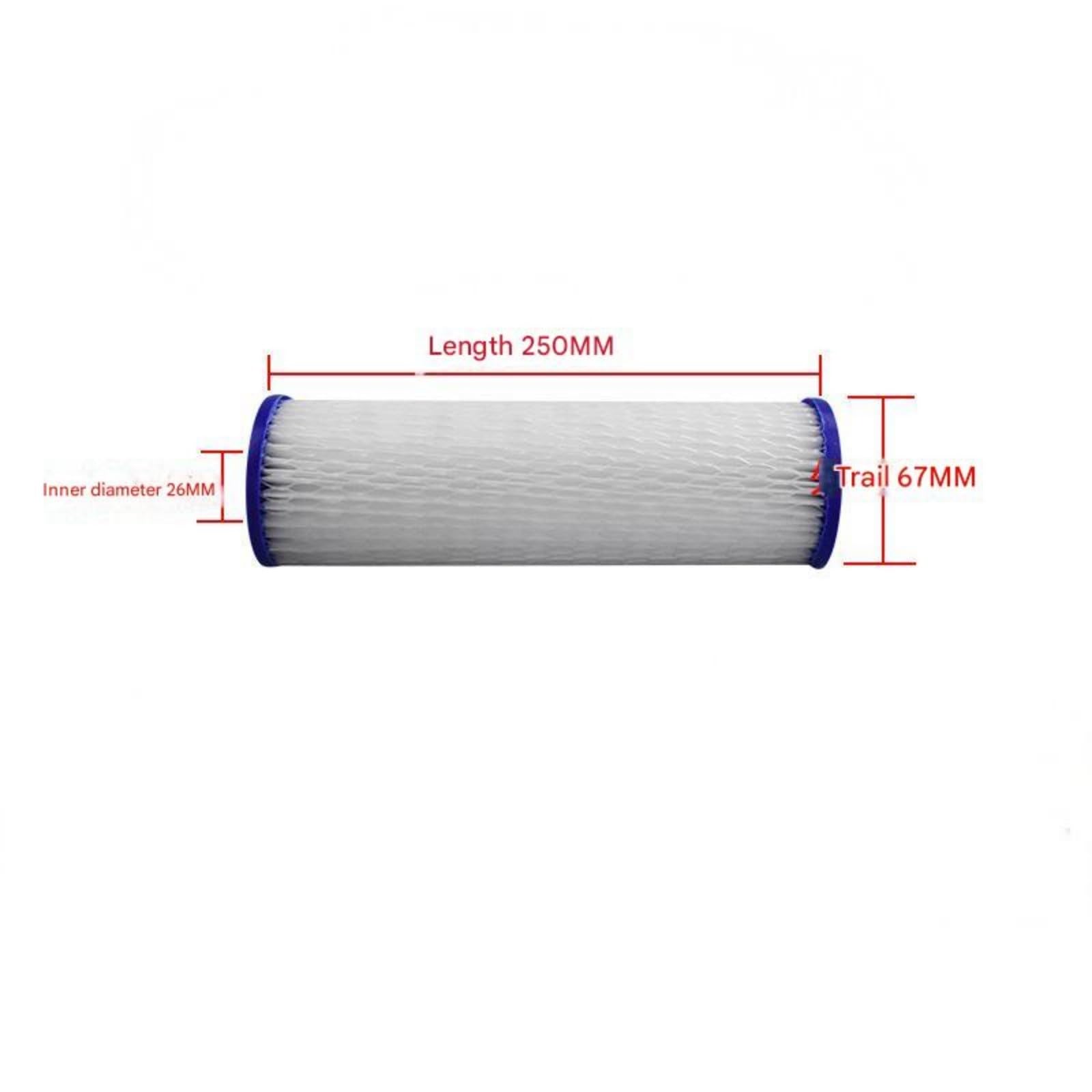 Cartouche filtrante à sédiments en polyéthylène haute densité standard 2,5 x 10 pouces 1-50 microns - Lot de 4 Installation facile
