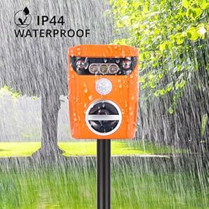 Solar Powered Deer Repellent Ultrasonic Outdoor Animals Repeller Away Device for Yard Such As Raccoons Deer Dogs Cats Foxes Skunk and More Waterproof  2 Pack  Cucciolini Doodles Solar powered deer repellent ultrasonic outdoor animals repeller away device for yard such as raccoons deer dogs cats foxes skunk and more waterproof  2 pack   cucciolini doodles