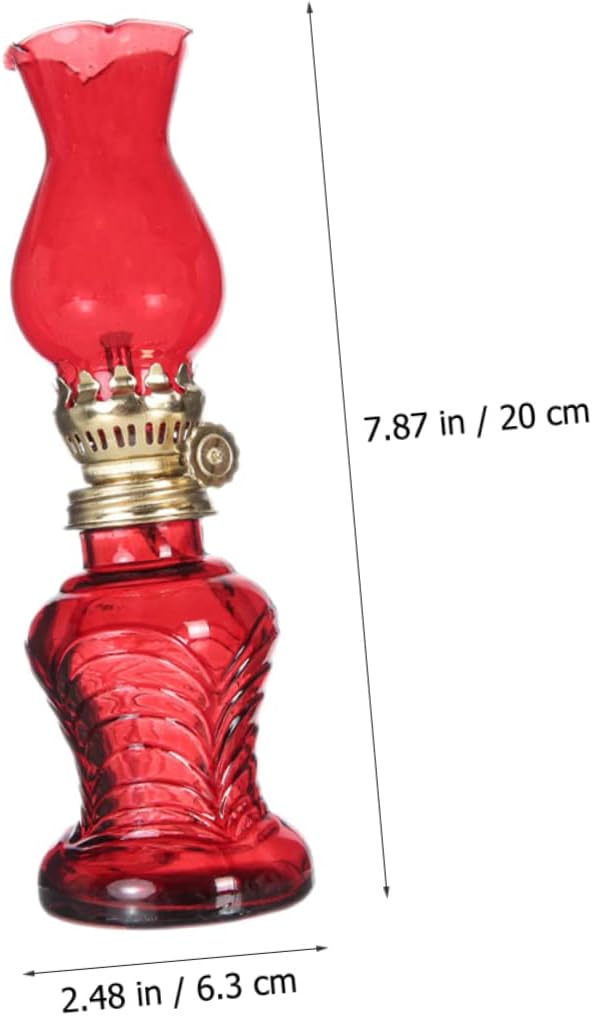 2pcs Vintage Kerosene Oil Lanterns Emergency Lighting Indoor Outdoor Use Sturdy Glass Material Retro Style Easy to Install