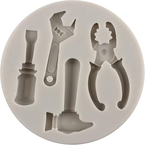 Miniatura 8 de Herramientas manuales de silicona, herramientas de construcción, moldes de silicona para decoración de pasteles, decoración de cupcakes, pasta de