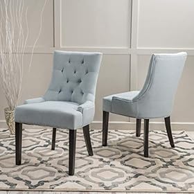 Christopher Knight Home Hayden Fabric Dining Chairs, 2-Pcs Set, Wood, Light Sky 51874JGMhAL. SS280