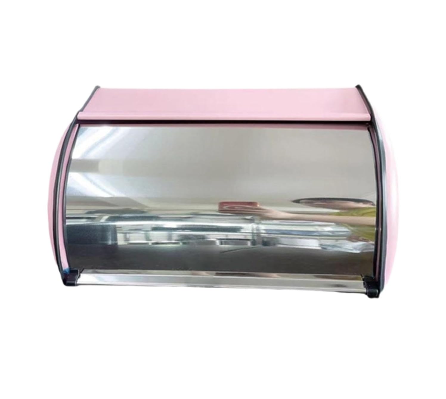 Caja De Pan Panera para Pan Caja De Pan Contenedor De Pan con Tapa Enrollable Contenedor De Pan De Gran Capacidad para Mostrador De Cafetería Caja Contenedor De Pan(Pink)