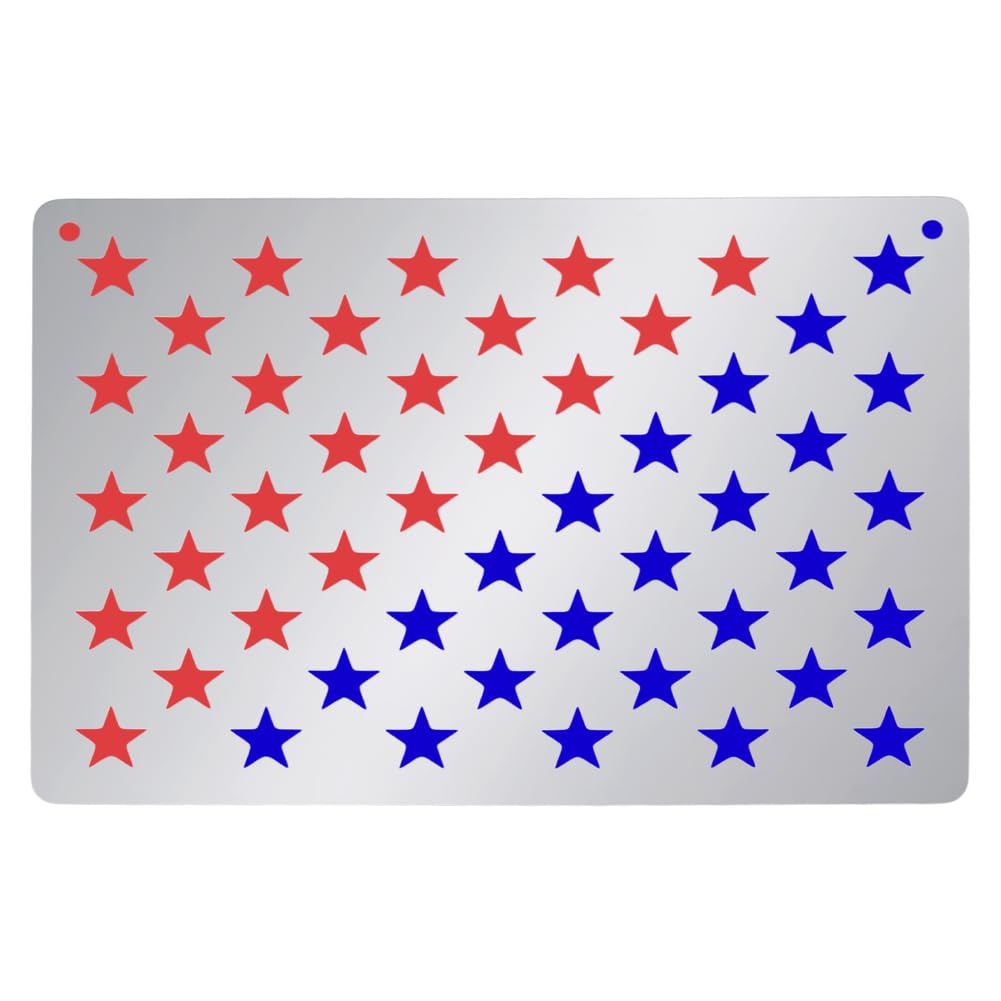 Plantilla de 50 estrellas para decoración del Día de la Independencia y arte en pared