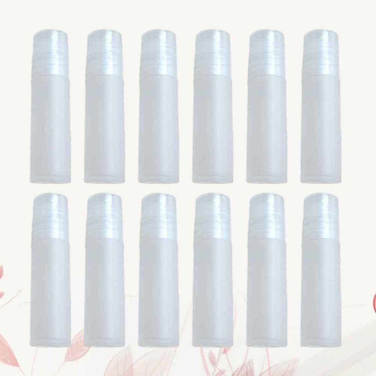 Weiße Pp Rollflaschen Tragbare Kleine Fläschchen 100 Stück 5ml für Präzise Anwendung Nachfüllbare Ballflaschen zum Reisen für Parfüm und Andere Flüssigkeiten