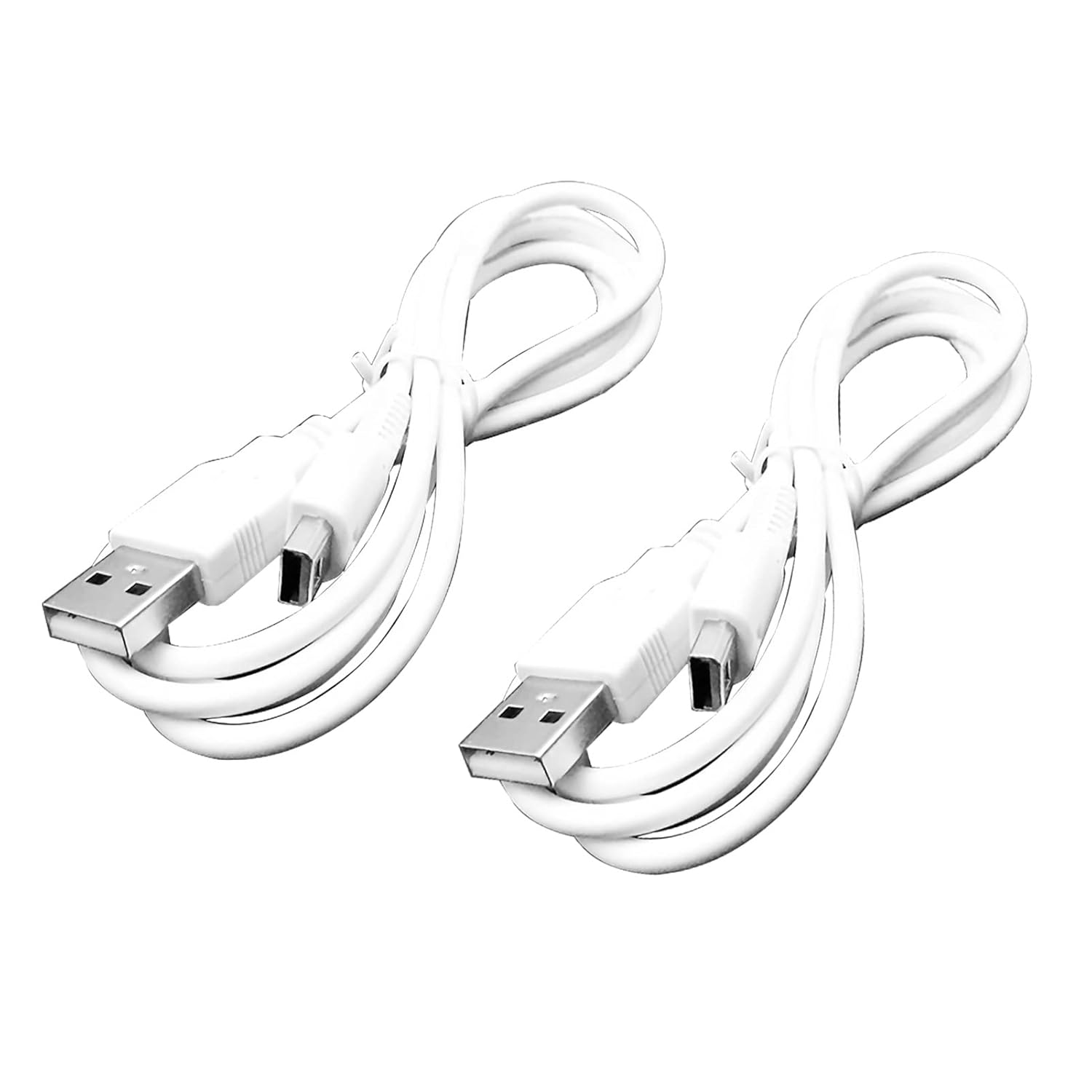 New for WiiU Pad USB Charger Cable Charging Cord Pack 2 Replacement