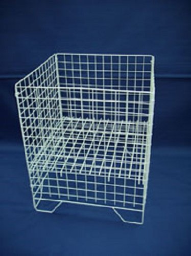 White Square Dump Bin Wire Basket Shop Display Shopfittings & Retail LARGE