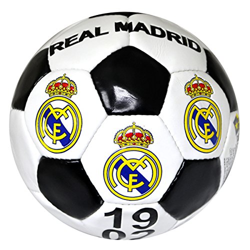 Real Madrid, balón de futbol , tamaño 5 , blanco y negro