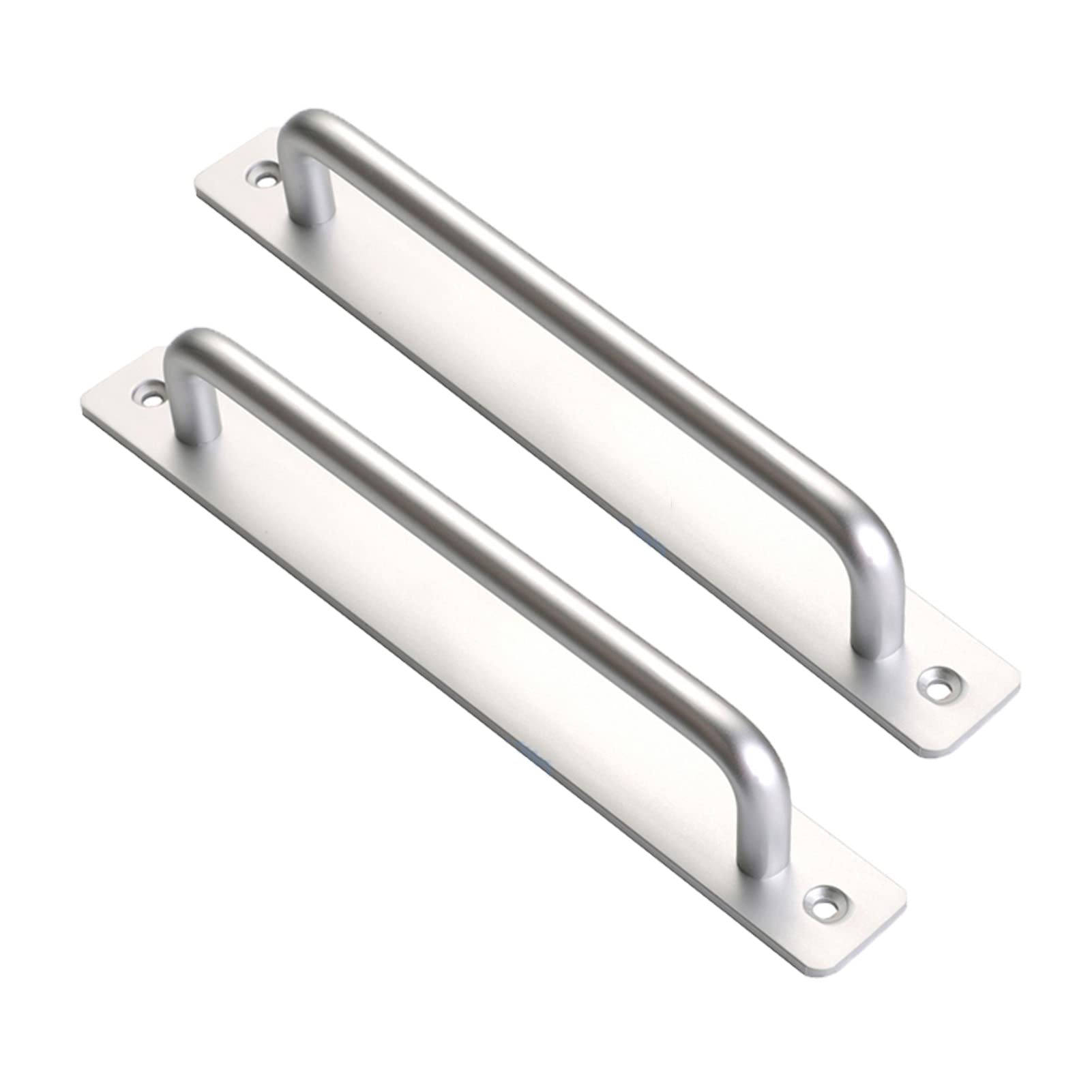 Uchwyty do szafek, uchwyty do szuflad, zestaw 2 szt. Uchwyty do drzwi przesuwnych Silver Barn Solidne okucia ze stopu aluminium, do mebli, szafek, szafek, kuchni, łazienki