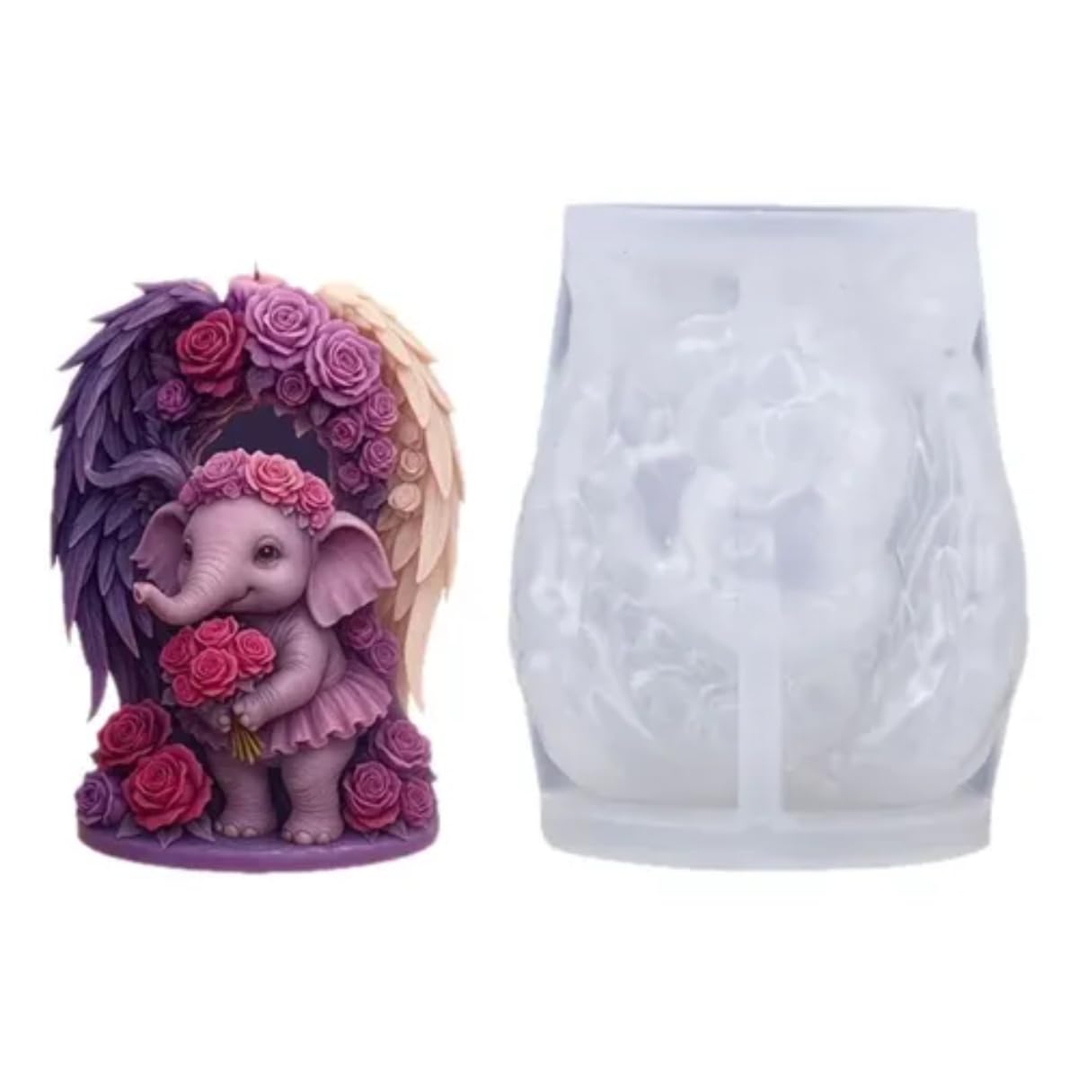 Elephant Candle Mold Silicone Cartoon Animal Soap Molds for DIY Candle Making Aromatherapy Wax Melts Polymer Clay Cute Handmade Soap Molds Bath Bombs Chocolate Cake Cookies Fondant Molds-image-25