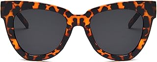 Occhiali da sole da donna Vintage a Gatto Protezione UV Occhiali da Sole grandi Tartaruga Nero Occhiali da Sole a Occhi di Gatto