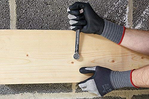 SHOWA MFT PRO 381, Mechanical and Industrial Protective Gloves, Foam Nitrile Palm Coating, Ultra-lightweight, Breathable, Grey, 12 Pairs, Size Small