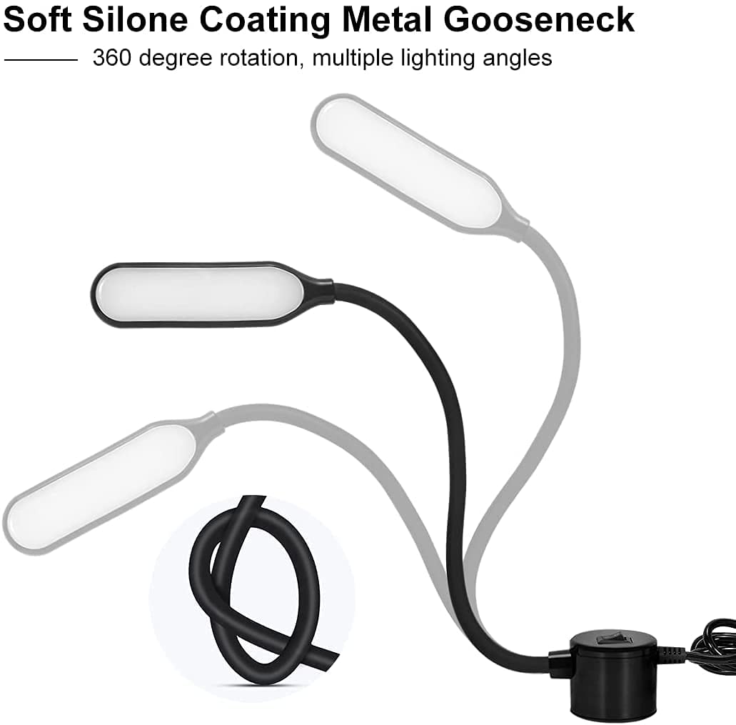 Sewing Machine Light 30 LED's, Lamp with Flexible Gooseneck Magnetic Mounting Base Working Lamp for Home Study Night Work, Workbench Lathe Drill Presses 3D Printer (Black) — Amazon image 5