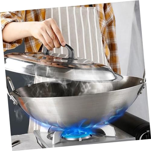 Wok de Acero Inoxidable con Doble Asa y Fondo Redondo miniatura 5