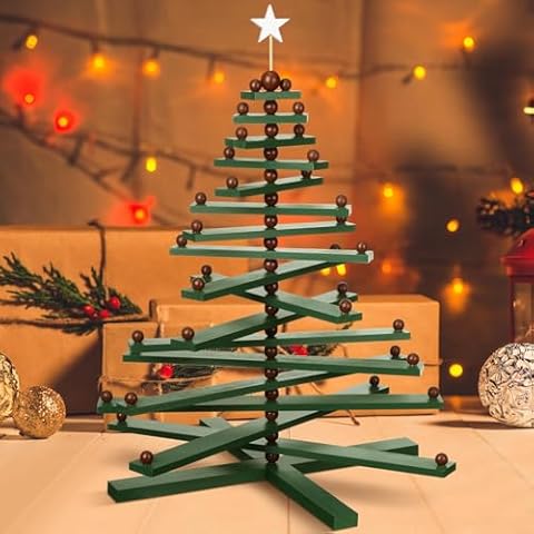 Hollowfly 2 Feet Wood Christmas Tree Cover