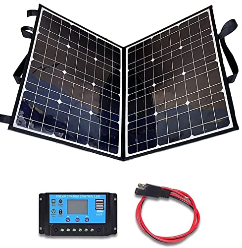 Paneles Solares Flexibles LGZY Panel Solar Flexible de 200W, Carga Solar monocristalina con Controlador de 10A, Salida USB para Cargar baterías de 12v...
