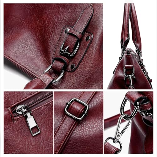 Bolso Hobo Tote grande de cuero vegano para mujer miniatura 4