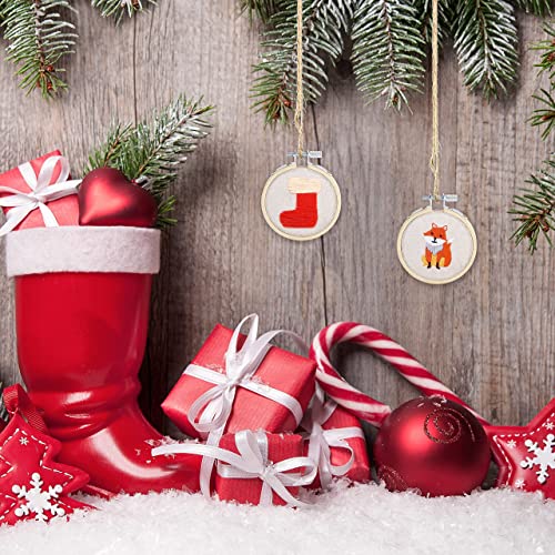 Caydo 10 Pieces 2.5 Inch Mini Embroidery Hoops Bamboo Circle, Cross Stitch Hoop For Embroidery, Art Craft Handy Sewing, And Christmas Decoration #TOP5