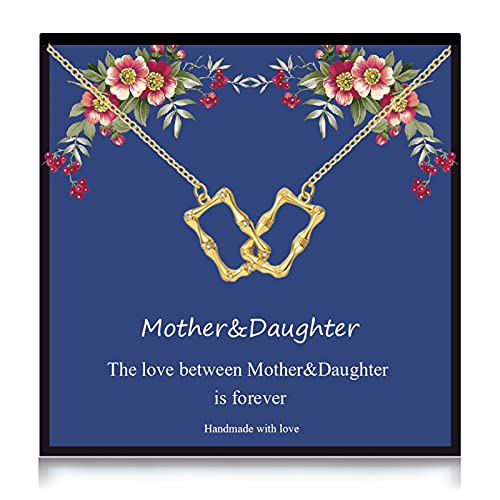Your Always Charm Mother Daughter Necklace Mothers Day/Birthday Gifts for Mom Matching Rhinestone Circle Necklace Jewelry Mothers Day Gifts for Mom