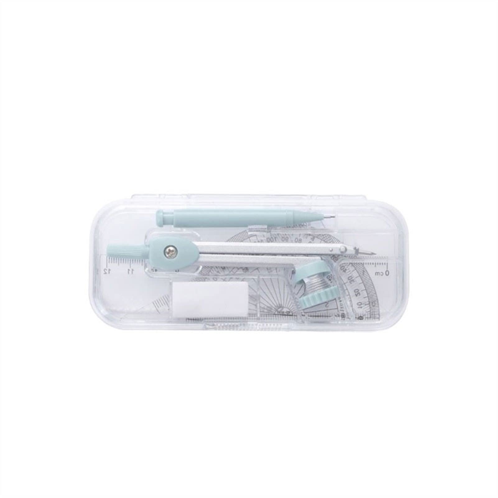 BAtlam Kompass-Geometrie-Kit 7-in-1-Kompass-Set Multifunktionales Quantizer-Kit Box for Studenten Mathe-Entwurf Zeichenwerkzeuge Schreibwaren Mathe-Set Kompass-Set (Color : A) (A)