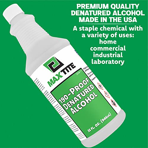 Image of MAXTITE 190-Proof Virgin Denatured Alcohol (32oz, 4)