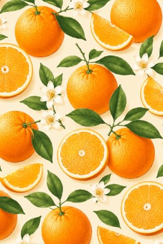 Orange Lined Notebook | Fresh Fruit Stationery for Journaling, Planning, Class Notes, To-Do Lists, Recipes, Reminders and Everyday Writing | 6 x 9 ... Notebook | Cute Fruit Aesthetic Lined Journal image 2