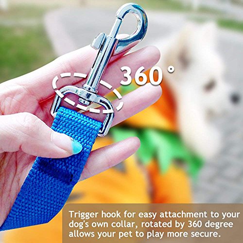 Image of Dog Training Lead Long Rope Cotton Nylon Webbing Recall Obedience Line Leash for Pet 3M /20Ft (10.Feet, Black)