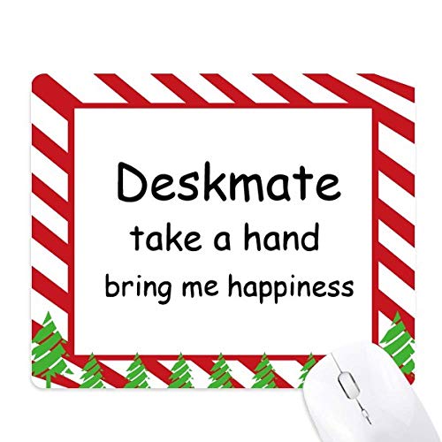 Tapis de souris canne de Noël saison deskmate grand format rouge pour bureau festif