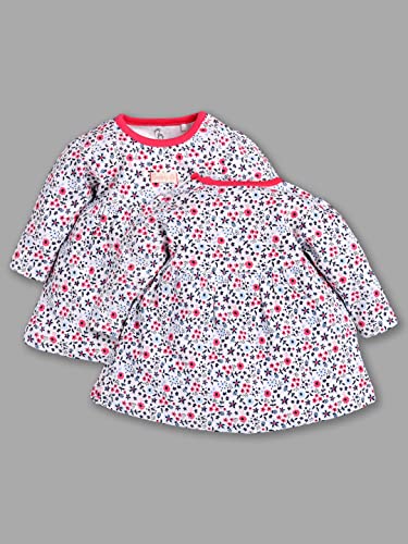 Image of BABY GO Full Sleeve Regular Round Neck A Line Frocks for Baby Girls (Pack of 2)