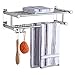 Mensola bagno Mensola bagno porta asciugamani, mensola bagno, porta asciugamani in acciaio inox, porta asciugamani multiplo, porta asciugamani a parete con ganci per bagno - cucina da 40 cm