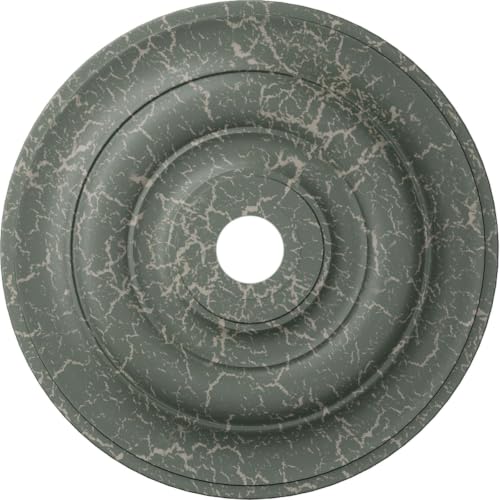 Ekena Millwork CM26JEPTC Jefferson Ceiling Medallion, 26 1/2"OD x 3 5/8"ID x 1 1/2"P (Fits Canopies up to 5"), Hand-Painted Painted Turtle Crackle