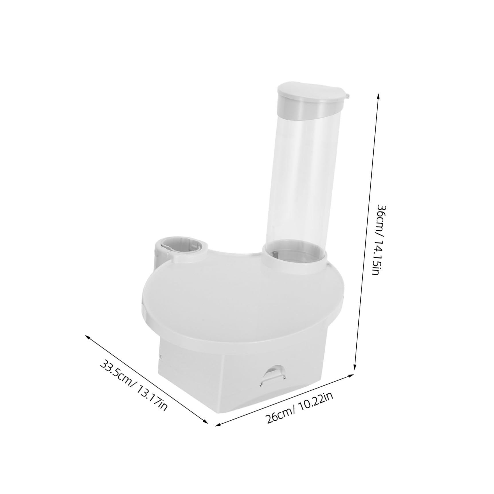 Organizador de Dentales Equipos de Plástico Blanco | Bandeja Utilitaria con Dispensador y Portavasos, Integración con Caja de Pañuelos, Salas de Procedimiento y Clínica