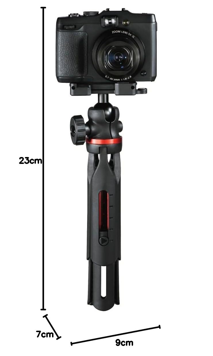 Hama statyw do smartfonów i aparatów (tripod, uchwyt na telefon, z głowicą na aparat, 62-160 cm, foto) czarny