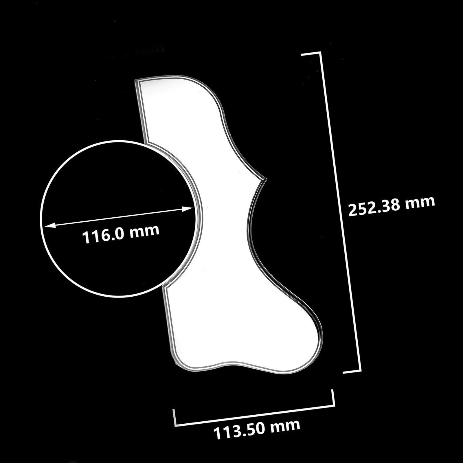 Osłona gitary akustycznej Pickguard do gitary akustycznej Durability z akcesoriami