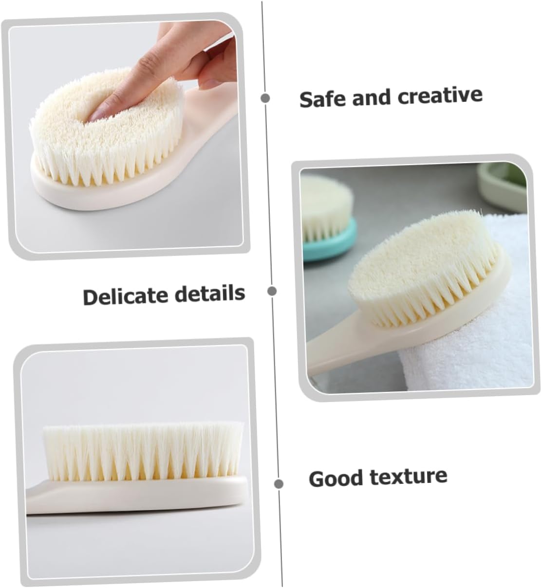 Long Handle Bath Brush Ergonomic Body Scrubber for Deep Cleaning Massaging Skin Soft Bristles for Comfortable Use for Showers Bathing Routine