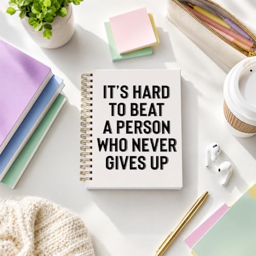 Rusenbao 772-ZSNB-NeverGivesUp Notebook couverture rigide - 2