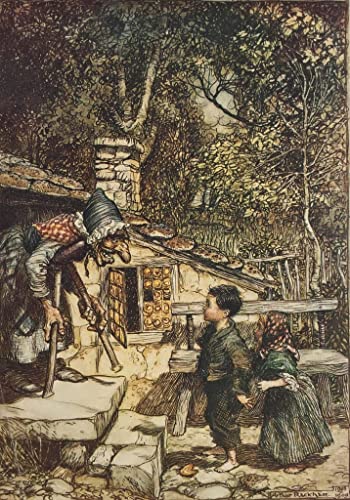 Tableau déco art mural en toile Arthur Rackham illustration 60x90