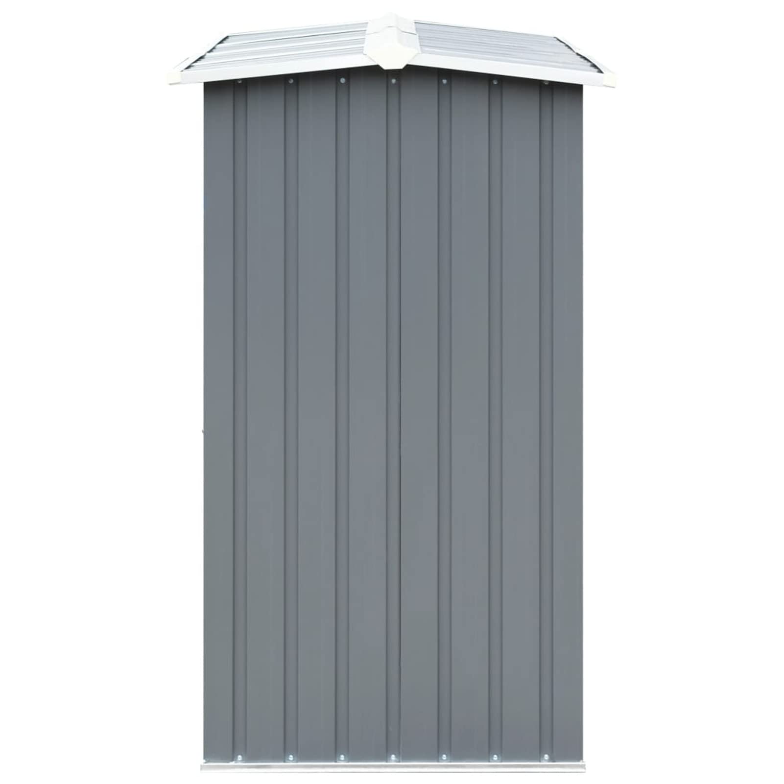 Gecheer Legnaia per Esterno in Acciaio Zincato 330x92x144/153 cm Grigio con Struttura Stabile e Tetto Inclinato for Giardino e Cucina a Legna