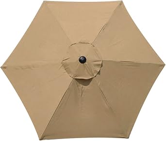 Replacement Parasol Canopy, Parasol Umbrella Replacement Cover Anti-Ultraviolet Polyester Fabric Waterproof Washable Patio Umbrella Parasol Cover for Garden Umbrella