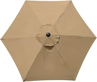 ZIAERKOR Replacement Parasol canopy for 9ft/10ft 8 ribs /6ribs, Patio Umbrella Replacement Canopy, Outdoor replacement parasol cover surface polyester UV blocking and rainproof