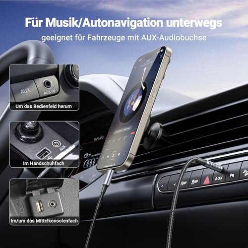 UGREEN USB C zu 3,5 mm Klinke Kabel DAC Stereo Auto Aux zu USB C Kabel Typ C Kopfhörerkabel Kompatibel mit iphone 17/17 air/17 pro/17 pro max,Galaxy S25 Ultra S24 S23 2025 iPad Air 11/13 (1M)