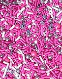 Silver Pink White Elegant Chic Edible Jimmies Confetti Sprinkles Pearls Cake Cookie Cupcake Ice Cream Donut Candy Decoration Toppers 4oz