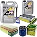Produktbild QR-PARTS 69340881 Filter Set Inspektionspaket 6 Liter Liqui Moly Motoröl Top Tec 4100 5W-40 MANN-FILTER Innenraumfilter Luftfilter Ölfilter
